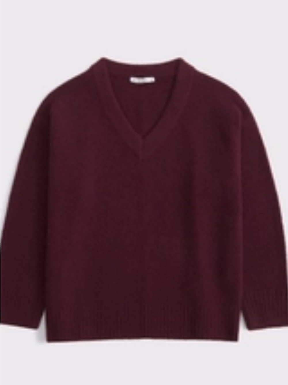 Abercrombie & Fitch Dad V-Neck Sweater in Burgundy